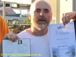 Holger hat erfolgreich senen IDA CMAS T3 bestanden
